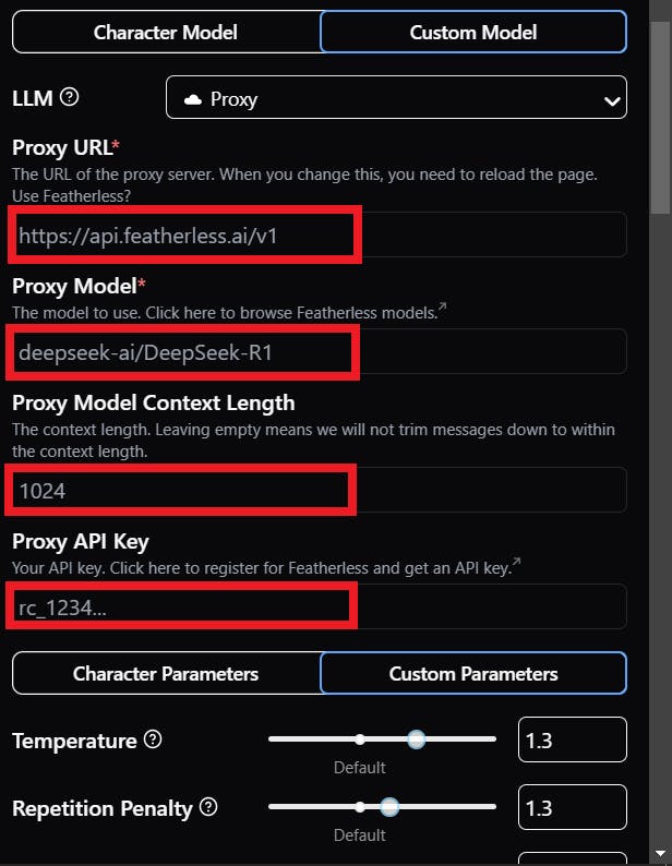 Proxy 模式的四个配置字段