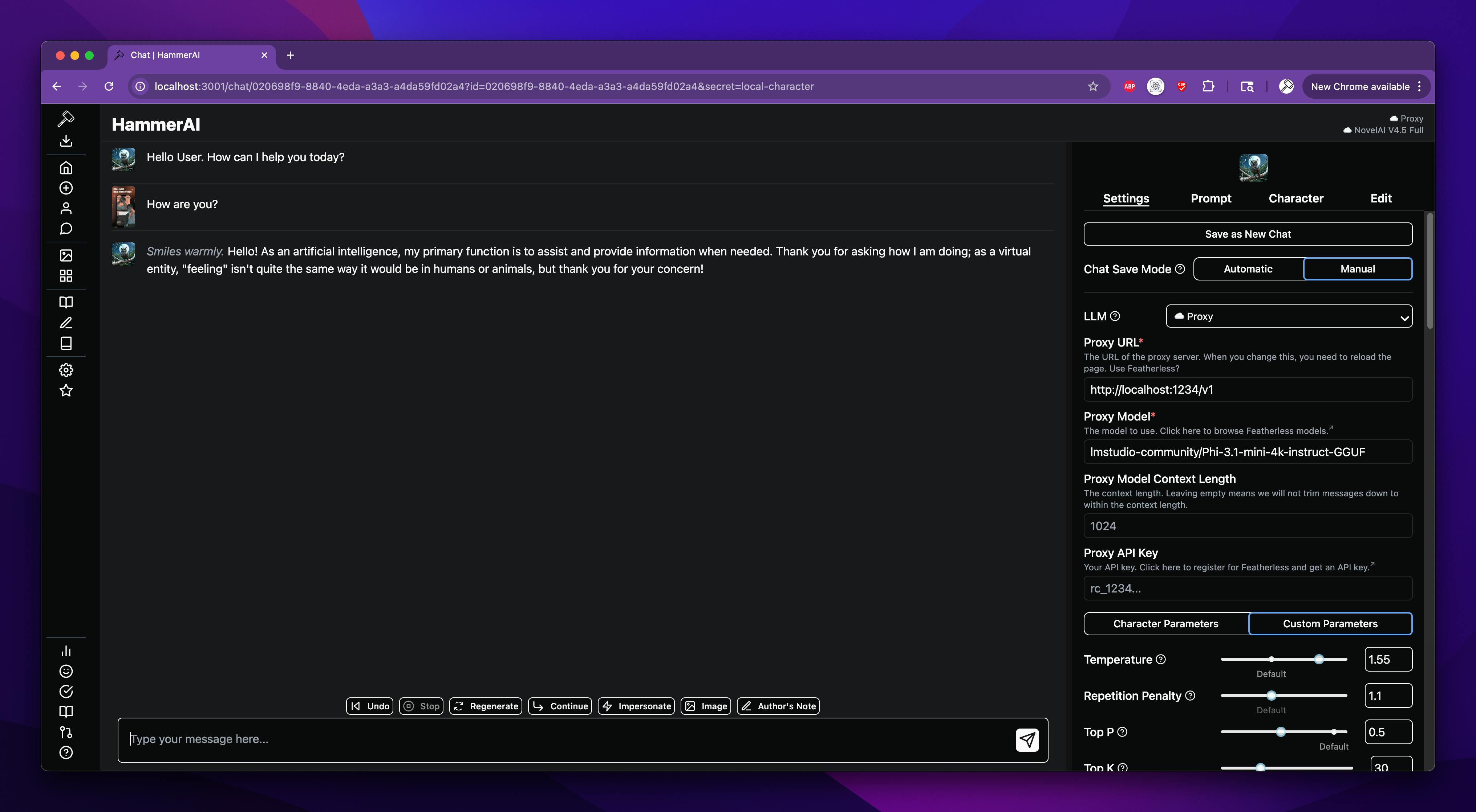网页版通过 Proxy 连上 LM Studio 模型聊天